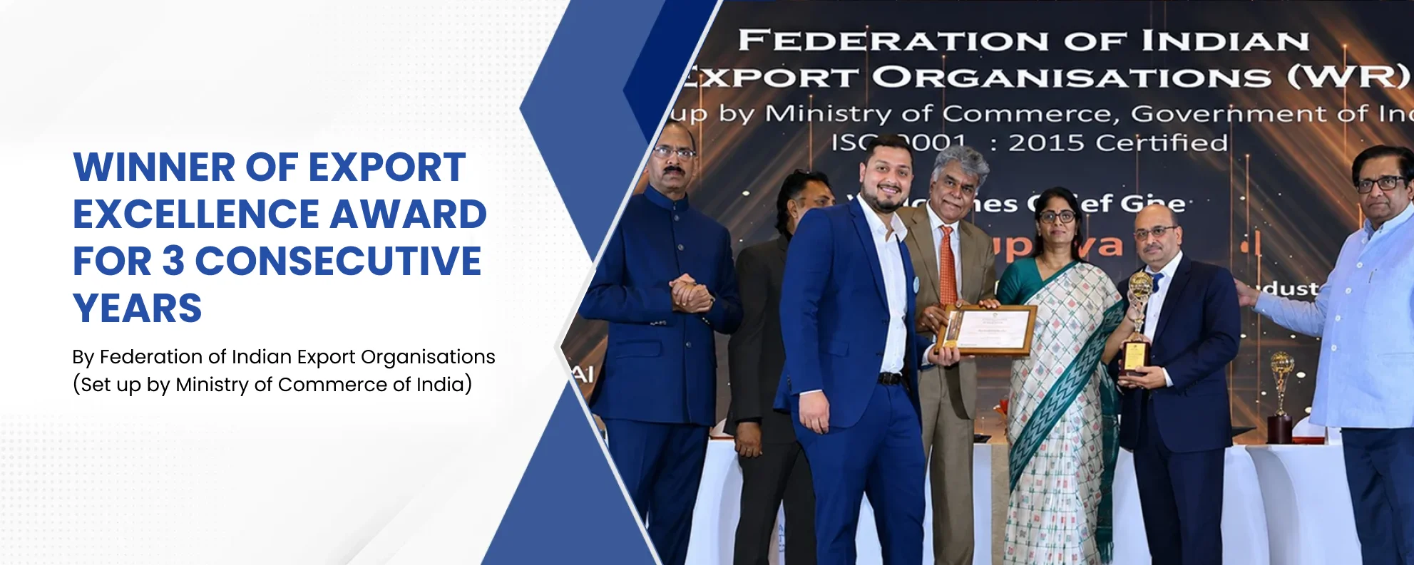 Amardeep Steel Centre — Winner of Export Excellence Award for 3 consecutive years, by the Federation of Indian Export Organisations (set up by the Ministry of Commerce of India)
