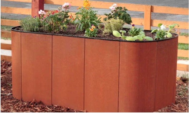 Corten Steel In A Garden