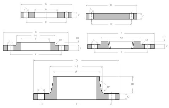 dimentions of bs-10-flanges